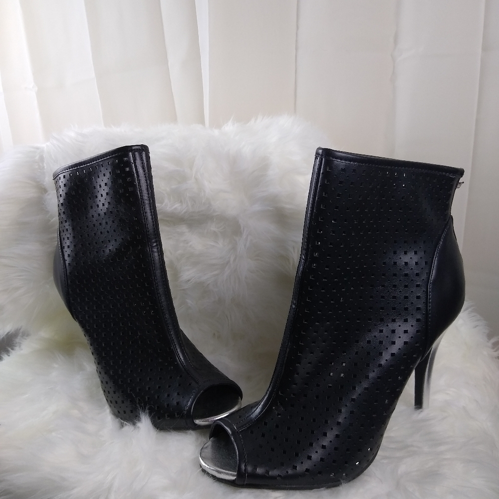 Paper Fox peekaboo ankle boot
